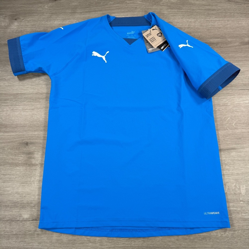 Puma Youth Team Final Jersey Jr Electric Blue Kids XL Soccer Ultraweave